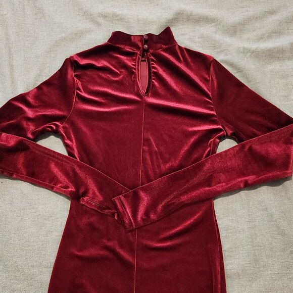 Velour Bodycon Mini Dress - Picture 4 of 4